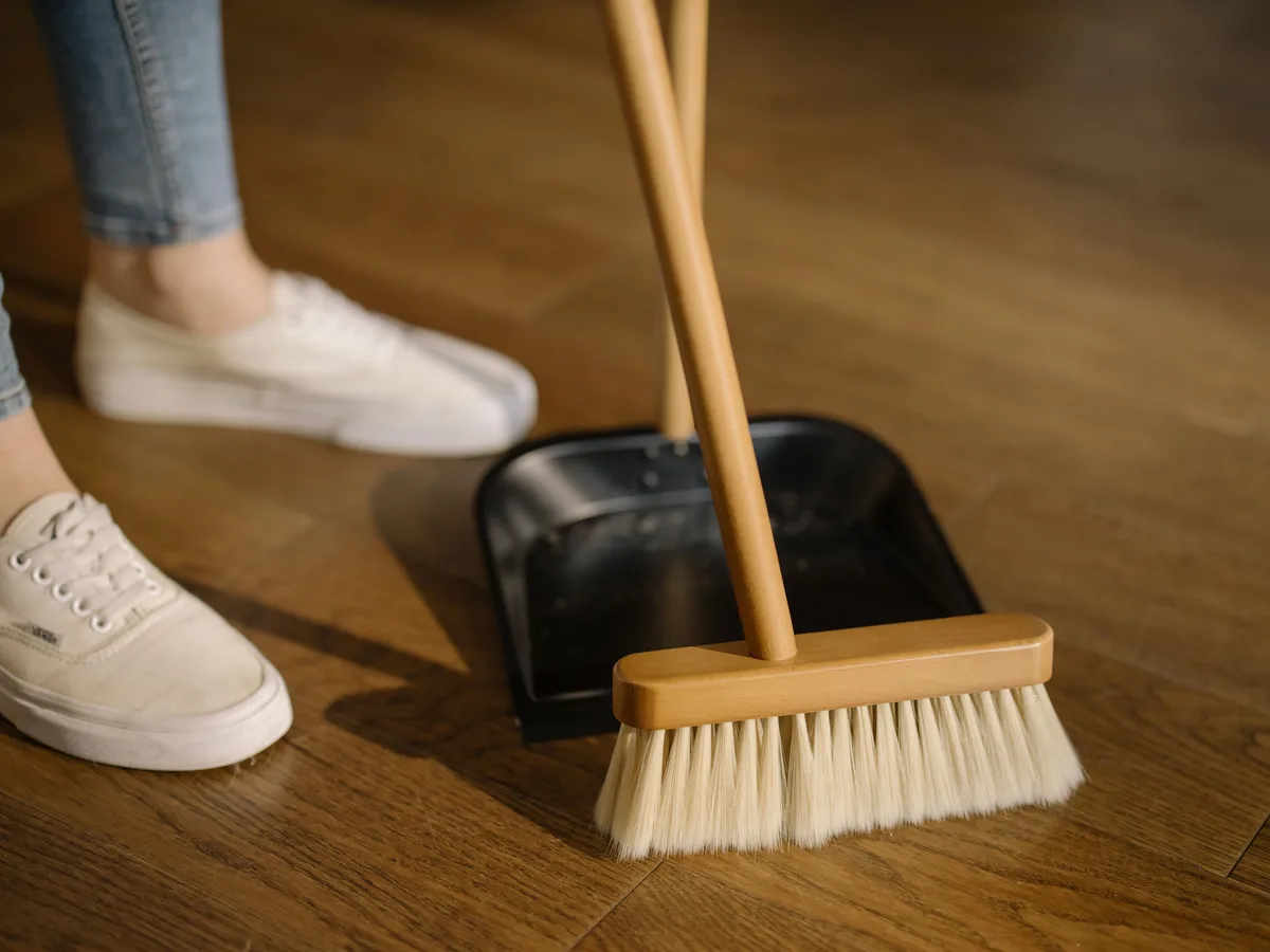 Tidy, bright living room after professional house cleaning